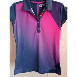 Nike Golf Tour Performance Women's Dri-Fit Polo - Small. Pink/Grey